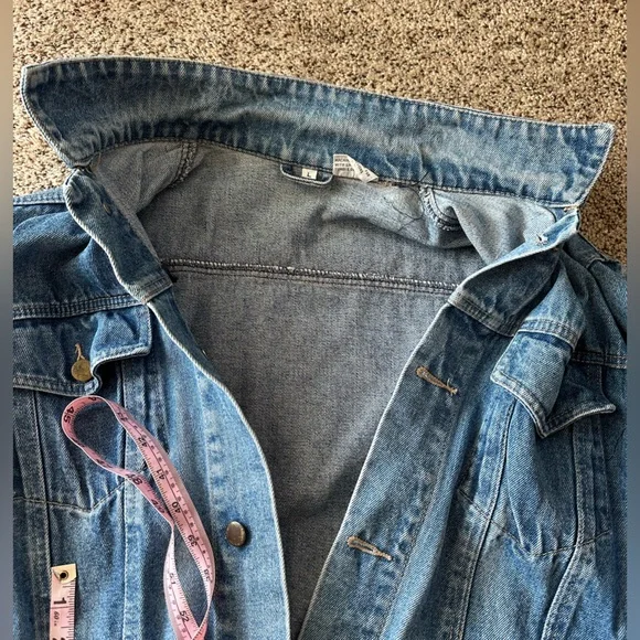 Vintage 80s denim jean jacket, Large - Picture 5 of 9